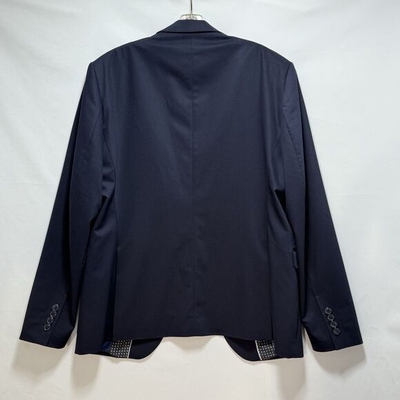 Zara Man Blazer Mens  Size 44 Navy Blue Suit Jacket Two Button - Picture 3 of 16